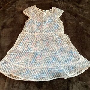 Disney Frozen Elsa Dress with Sheer Overlay Size 7/8